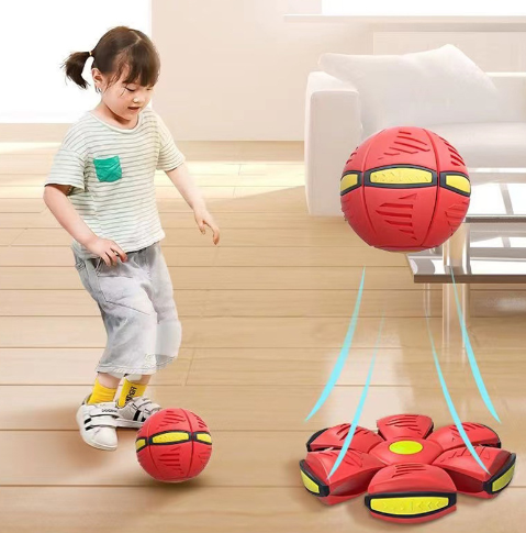 Bola de piso elástica, bola de deformação de descompressão, bola de disco voador esportivo educacional, brinquedo esportivo para pais e filhos ao ar livre para crianças