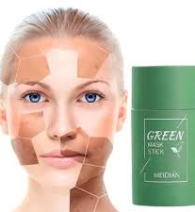 Máscara Facial de chá verde para cravos, acne, limpeza profunda.