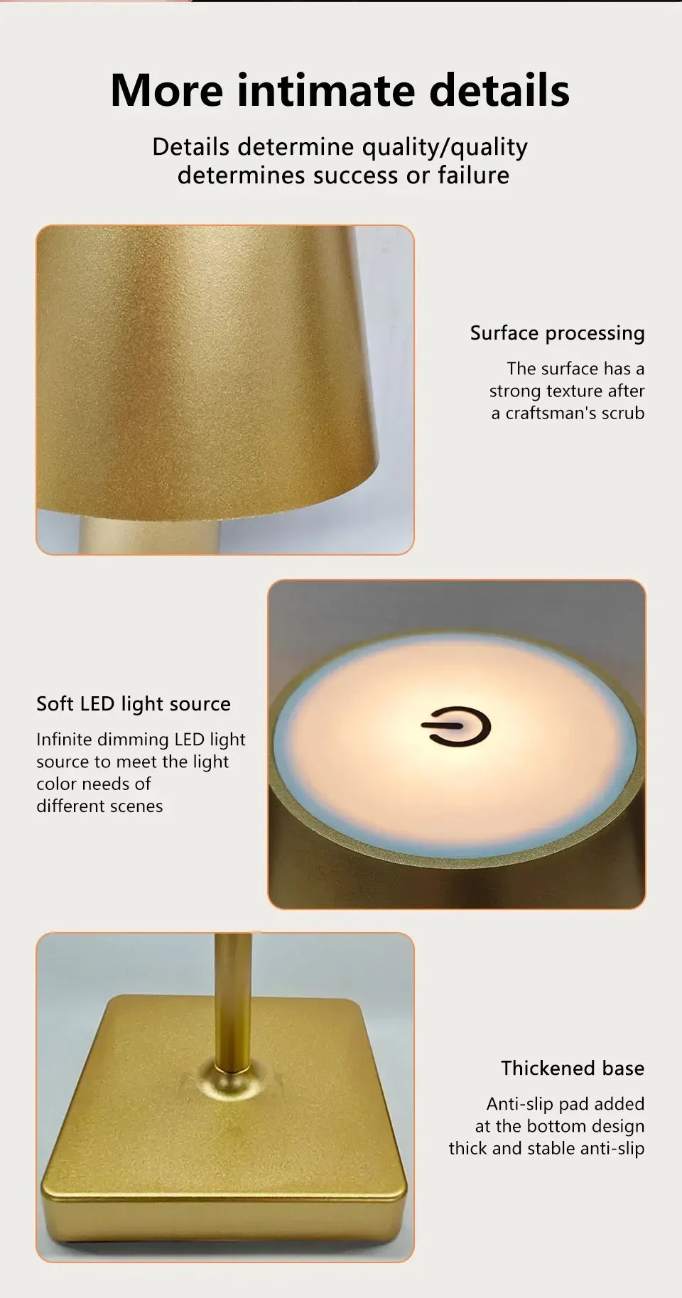 Luminária de mesa portátil sem fio Florence