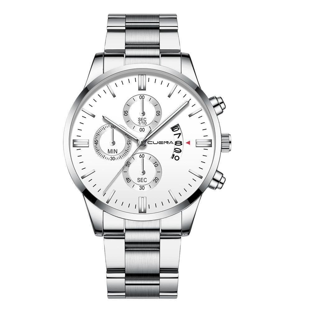 Relógio Estilo Inox Masculino - Frete Gratis